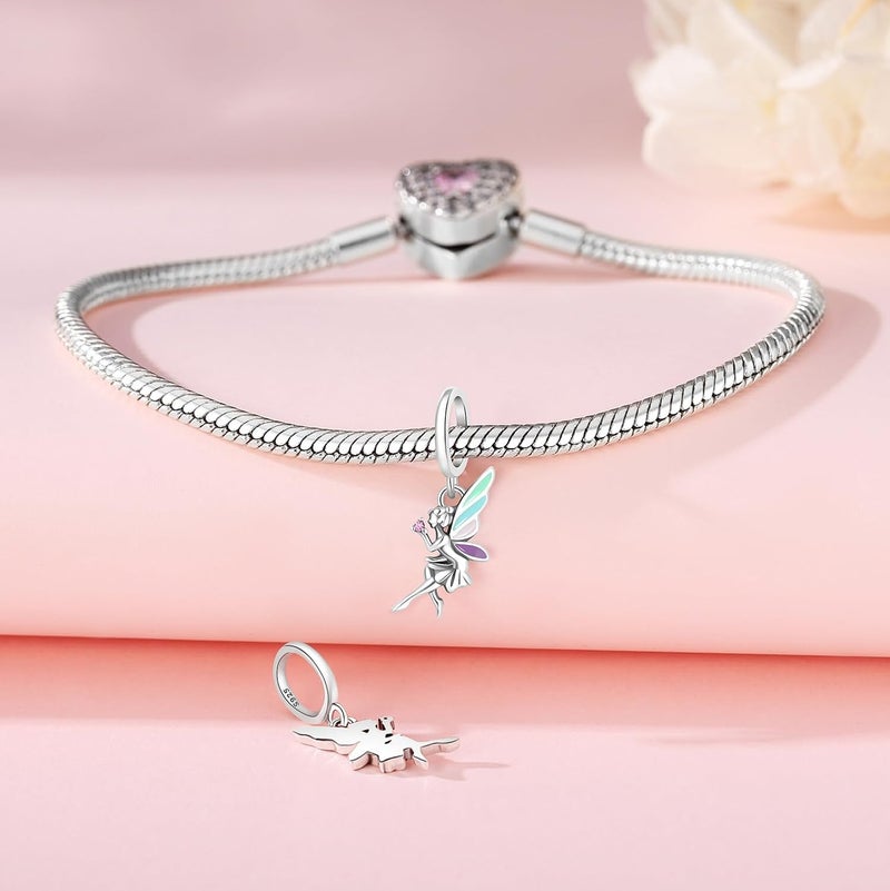 CYCUFF Store 925 Sterling Silver Charms Suitable for Charm Necklaces, Bracelet Pendants Beads Jewellery Gift for Women Family Friends - Image 2